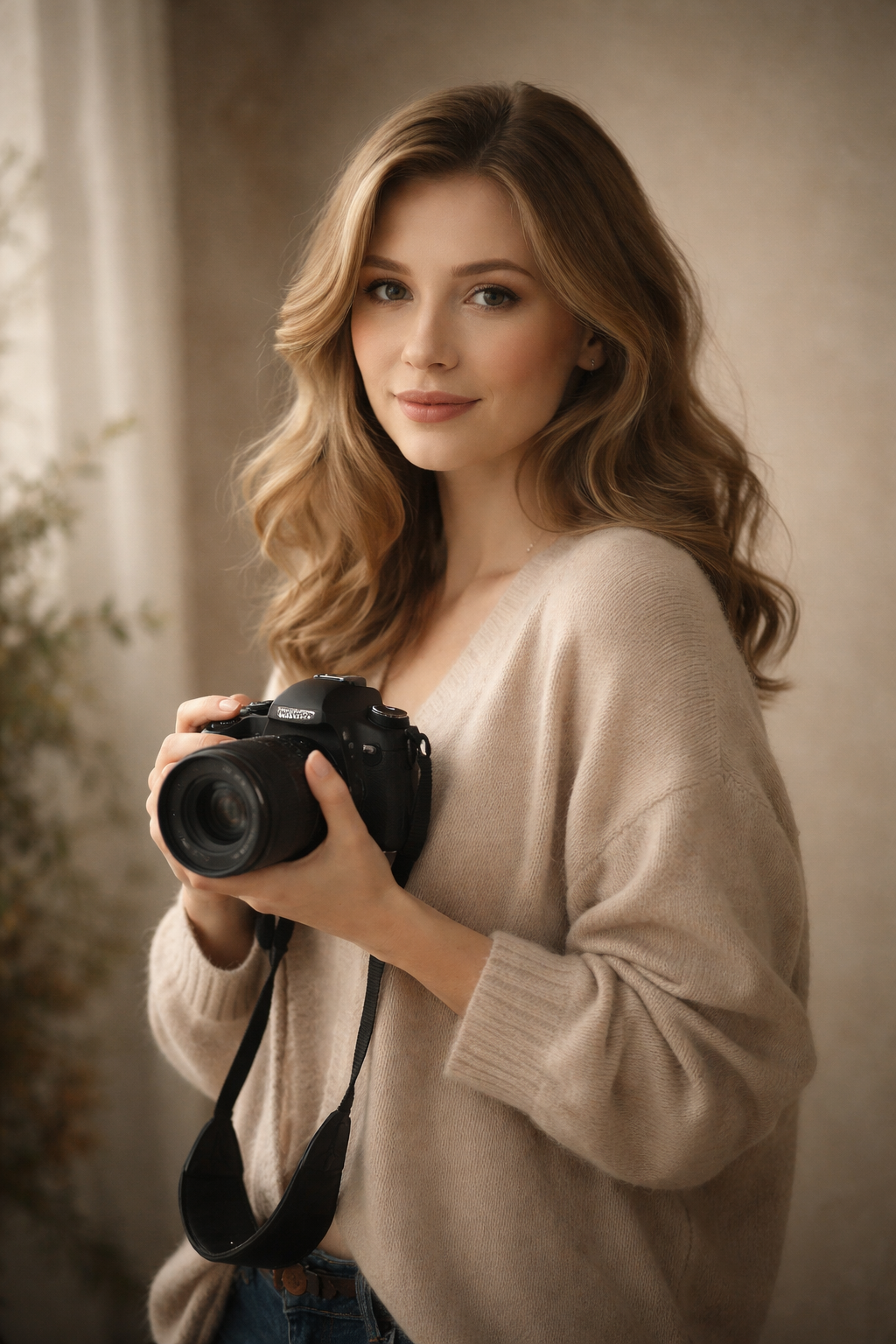 Portret van de fotograaf met camera